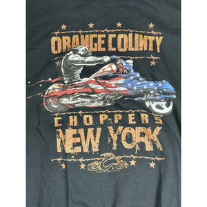 VTG Jerzees Mens Orange County Choppers New York Motorcycle Black Sweatshirt XL